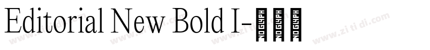 Editorial New Bold I字体转换